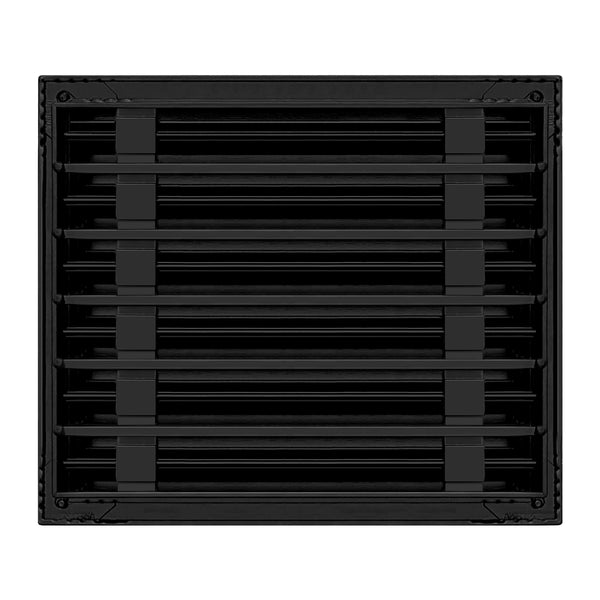 Back of 14x12 Modern Air Vent Cover Black - 14x12 Standard Linear Slot Diffuser Black - Texas Buildmart